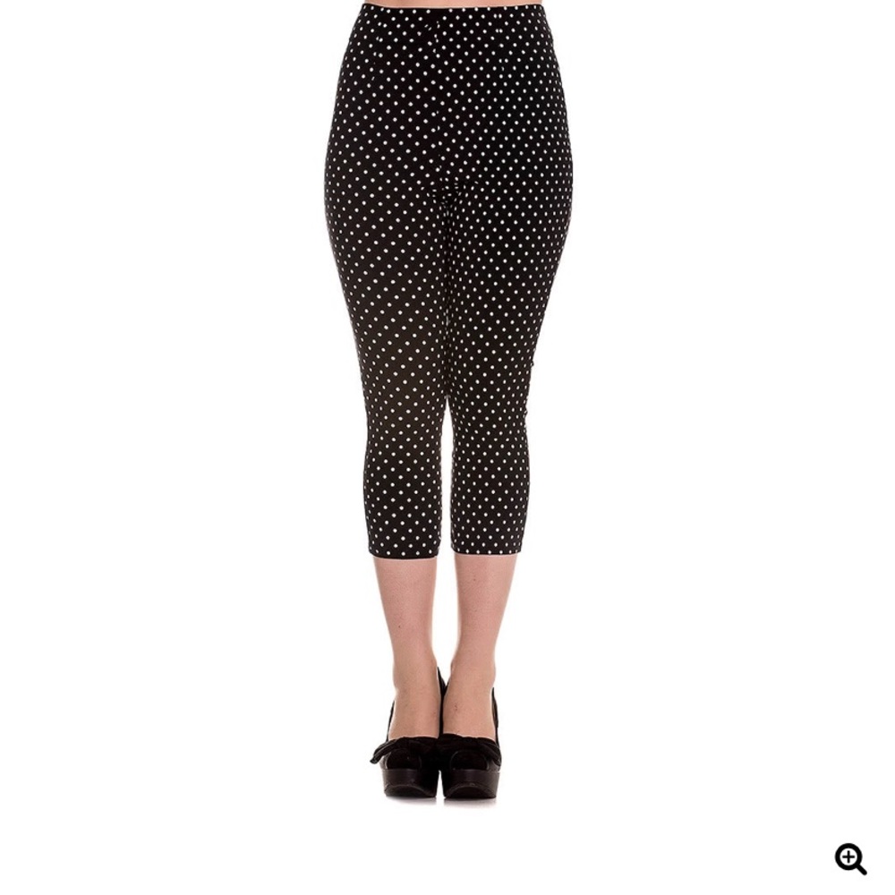 Hell Bunny Pin Up Capri Polka Dot Pants